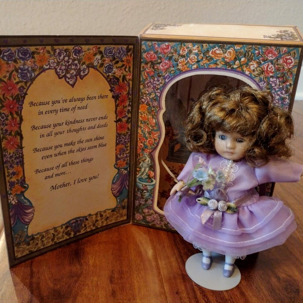 Mother's Day Greeting Card Doll Marie Osmond 6" Porcelain Doll